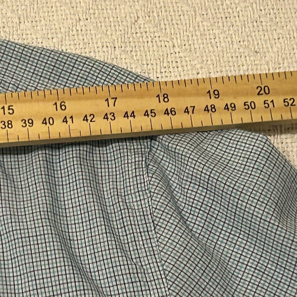 Chaps Easy Care Button-Up Shirt Men's Size L Maroon Blue Long Sleeve - Picture 10 of 16
